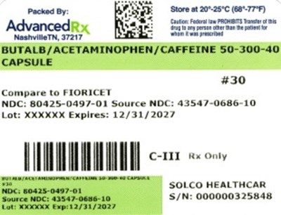 Label 1 (Butal Apap And Caff 80425 0497)